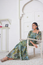 Load image into Gallery viewer, Green floral Maxi