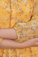 Load image into Gallery viewer, Yellow Pleats Maxi