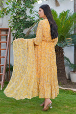 Load image into Gallery viewer, Yellow Pleats Maxi