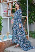 Load image into Gallery viewer, Navy Bloom Maxi