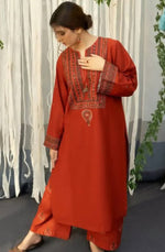 Load image into Gallery viewer, Gulnaar Rust Linen Ensemble