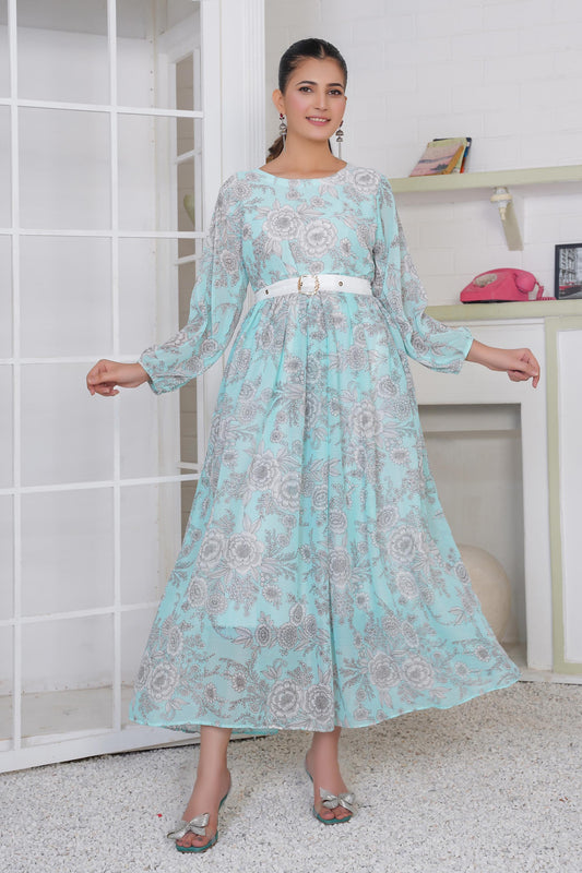 Azure Blossom Maxi