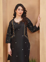 Load image into Gallery viewer, Black Grace Embroidered Dress
