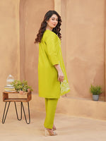 Load image into Gallery viewer, Lime Green Embroidered Dress
