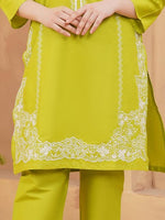 Load image into Gallery viewer, Lime Green Embroidered Dress
