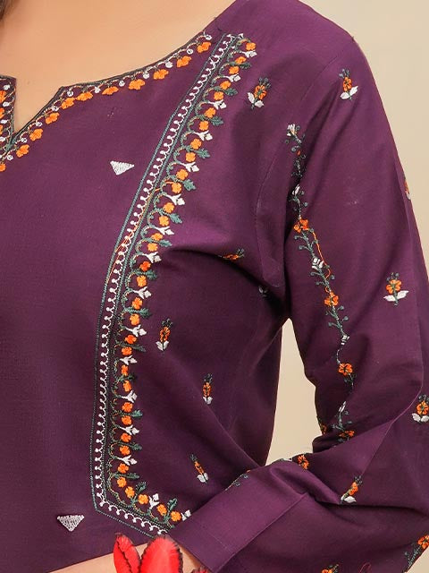 Purple Grace Embroidered Dress