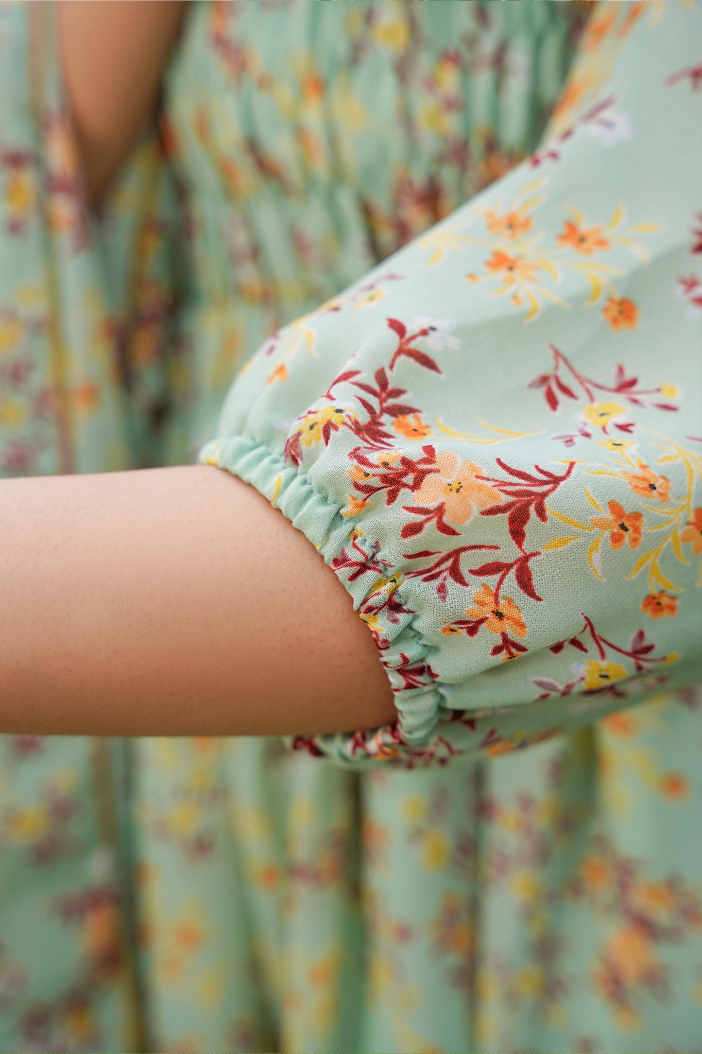 Green Frill Maxi