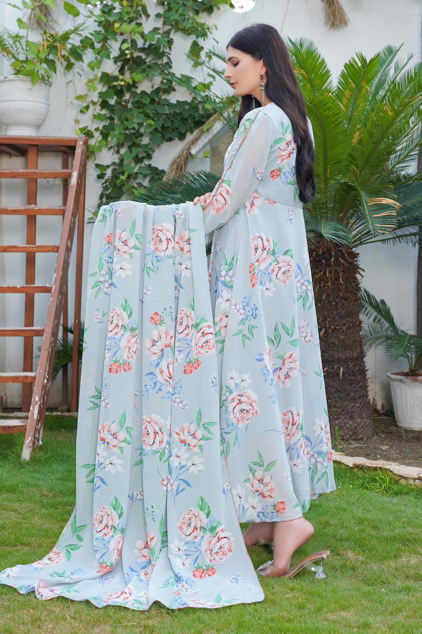 Grey Bloom Maxi