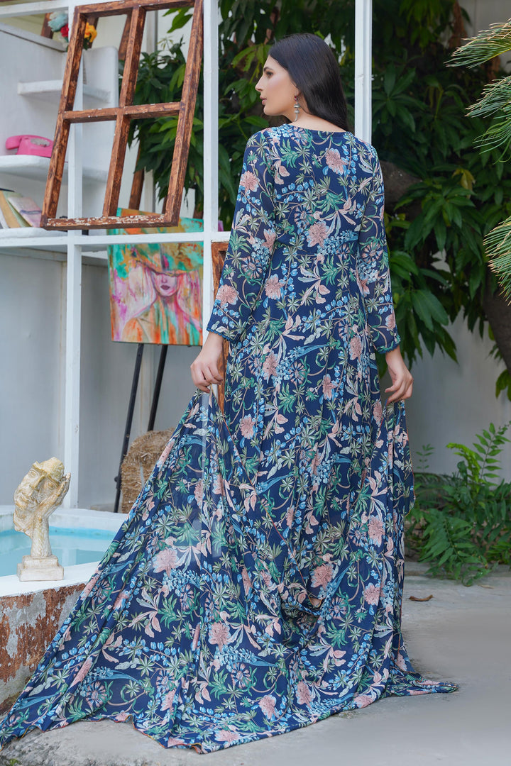 Navy Bloom Maxi