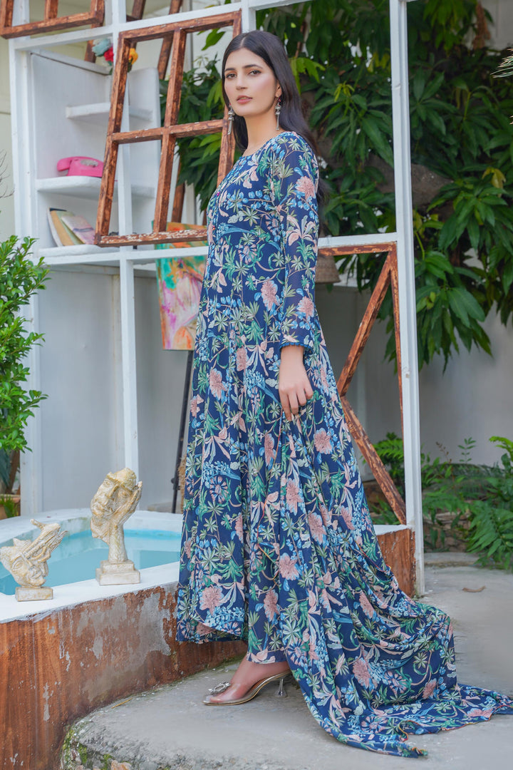 Navy Bloom Maxi