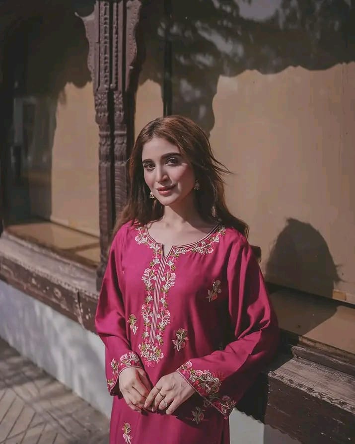 Magenta Heritage Embroidered Kurta Set