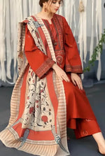 Load image into Gallery viewer, Gulnaar Rust Linen Ensemble