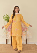 Load image into Gallery viewer, Marigold Bloom Embroidered Kurta Set