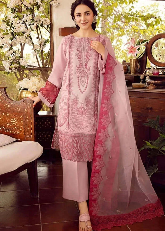 Ayla Coastal Bloom Un-Stitched Outfit