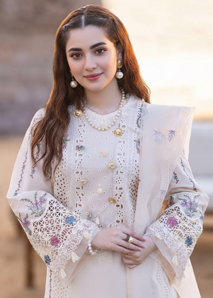 Pearl Dune Hand-Embellished Un-stitched Dress